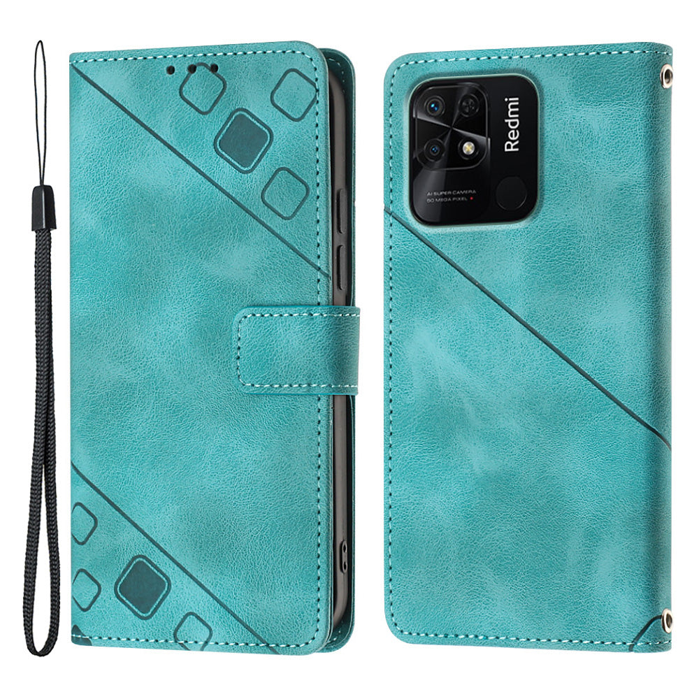 For Xiaomi Redmi 10C 4G Redmi 10 (India) 4G PT005 YB Imprinting Series-6 Cell Phone Case Stand Wallet Skin Touch Leather Phone Cover For Xiaomi Redmi 10C 4G Redmi 10 (India) 4G PT005 YB Imprinting Series-6 Cell Phone Case Stand Wallet Skin Touch Leather Phone Cover
